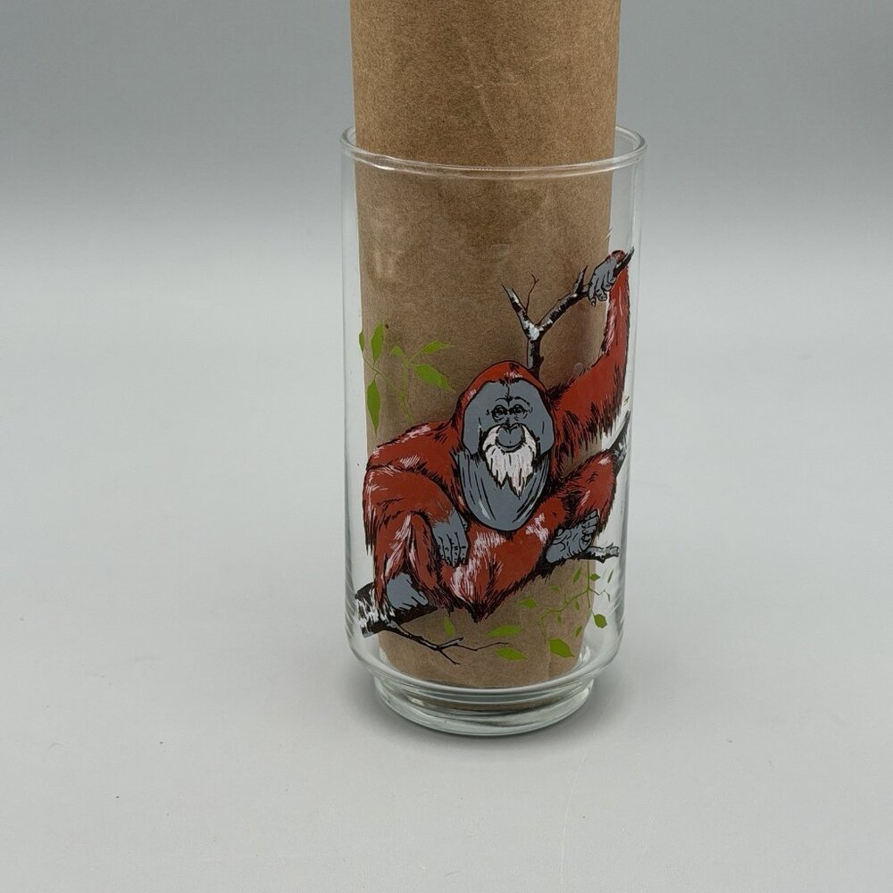 Vintage 1978 Burger Chef Endangered Species "The Orangutan" 5.5" Glass